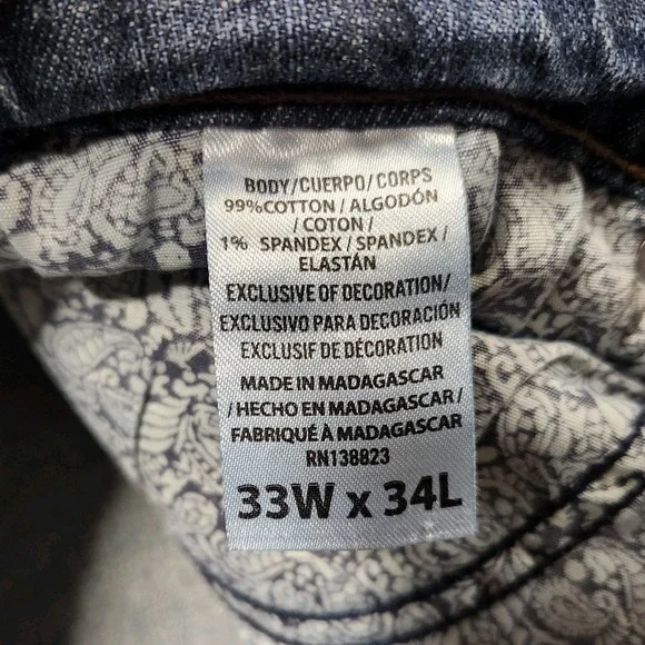 Cody James Mens 33x34 Blue Bootcut Cowboy Western Denim Jeans Whiskering - Picture 8 of 8